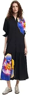 [Desigual] Women's Women's Woven Long Sleeve Dress, Black