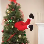 聖誕樹裝飾 毛絨門裝飾 聖誕老人精靈腿 聖誕裝飾家居掛飾
