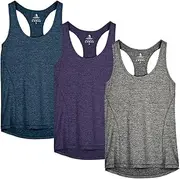 [icyzone] Workout Tank Tops for Women - Racerback Athletic Yoga Tops, Running Exercise Gym Shirts