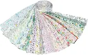 Jelly Roll Cotton Fabric Strips Bundles - Multipurpose Quilting Fabric With Various Patterns for Sewing - Soft and Beautiful