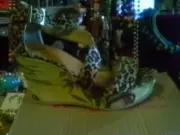 SILVIA COBOS BY VIDA LEOPARD WEDGE PLATFORM ISLAND SHOE 7 M