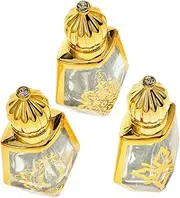 BIUDECO 3pcs Glass Perfume Sample Roll on Bottle Glass Perfume Bottle Essential Oil Storage Bottle