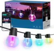 eufy Outdoor String Lights E10 96ft 30xSmart RGBWW LED Bulbs Voice & App Control