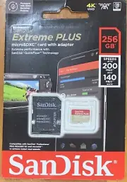 SanDisk Extreme Pro Micro SD 256GB Memory Card Dash Cam 200MB/s SDSQXCD-256G