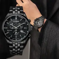 在飛比找ETMall東森購物網優惠-CITIZEN星辰 光動能 時尚三眼計時腕錶 AT2145-