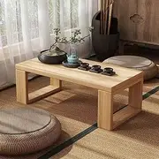 Mwpqbd Foldable Solid Wood Japanese Tea Table - Tatami Home Bedroom Sitting, Windowsill, Balcony Small Coffee Table (31.49IN)
