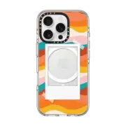iPhone 16 Pro Clear Case MagSafe Compatible Warm Waves with Polaroid Opening by Oh So Graceful