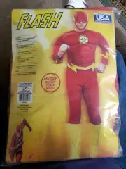 Flash Muscle Men Super Hero Costume DC Comics Adult XL Speedy Fancy Halloween