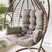 Thick Egg Shaped Hanging Chair Cushion - Comfortable Cushions for Outdoor Hammock Chairs, Back Cushion for Relaxation and Support in the Garden