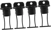 Songholee 4pcs Plug Kayak Accessories Car Bling Accessories Boat Drain Holes Bungs Canoe Drain Holes Stopper Car Assesories Kayak Parts Kayak Thread Bungs Plastic Black (4)