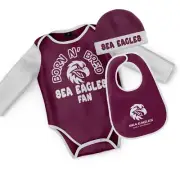 NRL 3 Piece 'Born & Bred' Set - Manly Sea Eagles - Infant - Baby