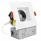 Luxrite 4 Inch Square LED Recessed Light 15W 5 Color Selectable Baffle