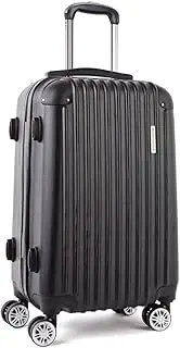 [Wanderlite] 28-Inch Hardside Suitcase, Large 100L Capacity, Lightweight ABS Shell with TSA Lock, 360° Spinner Wheels - Black
