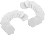 minkissy Shelf Bracket 20pcs Fish Tank Coral Base Ceramic Coral Rack Coral Holder Rack Magnetic Mount Coral Plate Hexagon Coral Tiles Shelving Brackets Ceramics Aquarium White Plug