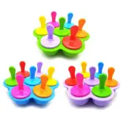 7 Cell Silicone Mini Ice Mold Ice Cream Ball Lolly Maker Popsicle Mould Bab