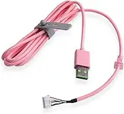 KASFDBMO USB Gaming Headset Cable Wire For Ultimates/Kraken7.1 RGB/KrakenV3 Cord/Kitty Edition Heasphones Gaming Headset Accessory, Pink