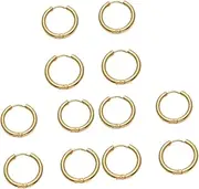 [SHERCHPRY] 4 Pairs Round Ring Earrings Mini Hoop Earrings Hoop Earrings Dangling Earrings Round Hoops Earring Womans Suit European and American Stainless Steel Golden Circle Miss