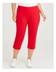 [Taking Shape] Expose Split Hem Crop Pant in Racing Red