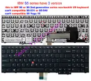 New for lenovo IBM Thinkpad S5,S5 2nd generation laptop keyboard US non-backlit