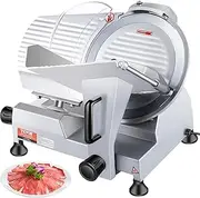 VEVOR Commercial Meat Slicer, 320W Electric Deli Food Slicer, 12 inch Carbon Steel Blade Electric Food Slicer, 350-400RPM Meat Slicer, 0-0.6 inch Adjustable Thickness for Meat, Cheese, Veggies, Ham