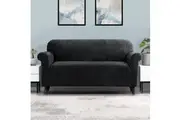 Artiss Sofa Cover Couch Covers 3 Seater Velvet Black