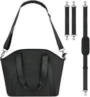 Baby Stroller Diaper Bag - Waterproof Milk Bottle Holder, Excellent Gift Large Capacity Mom Bag Mummy Bag, Shoulder Strap, Diapers for Travel Clothes, Black, riferimento alla descrizione