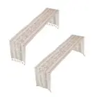 Tassel Pendant Table Flag White Table Runner TV Cabinet Cover Ceremony