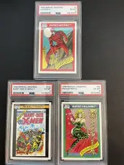 1990 Marvel Impel x3 PSA 6: Daredevil #4, Giant-Size X-Men #132, Enchantress #62