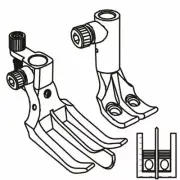 KP767/B GUIDING FEET WALKING FOOT SET FOR DÜRKOPP ADLER 467, 767 2-NEEDLES