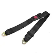 Adjustable Two Point Car Safety Belt Lap Seatbelt - Black