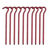 10pcs/set 18cm Aluminium Alloy Tent Pegs With Hooks Garden Stakes Ground Nail