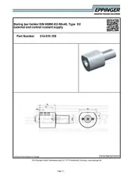 VDI50, Boring bar holder DIN 69880-E2-50x40, Type E2, 40mm, 214.015.158