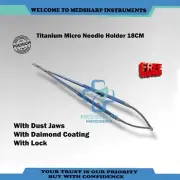 New Micro Titanium Needle Holder Straight 18cm Surgical Instrument