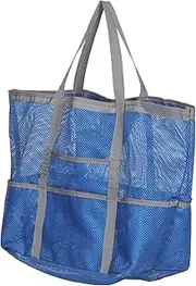 [CATIEBYE] Beach Bag Sand Toys Shell Bag Beach Tote Sandproof Shoulder Bag Large Tote Bags Sand Toy Storage Bag Swim Pool Bag Pool Bag Beach Tote Bags for Zipper Tote Bag Plastic