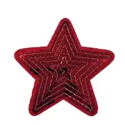 Sequin Red Star - Embroidered Patch