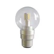 Fancy Round LED Globe SES 4W 240V Clear Glass 5000K - FR6