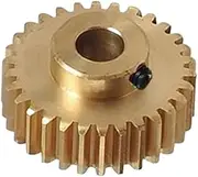 Gears Pinion Gear Set, Pinion Gear 5pcs 0.5 Module 16T 17T 18T 19 Teeth Pinion Gear 0.5M Copper Spur Gear 3mm 4mm 5mm Inner Hole Metal Copper Gear bore Shaft(4mm Bore,16 Teeth)