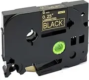 NEOUZA Golden On Black Label Tape Compatible for Brother Tz 314 Tze 314 6Mm P-Touch 8M