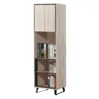 在飛比找momo購物網優惠-【唯熙傢俱】萊利橡木白2尺收納櫃(書櫃 書櫥 半開放式書櫃 