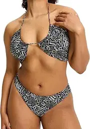 [Modibodi] Reversible Swim Bikini Top - SmileyWorld Self-Love Club Print and Black Bikini