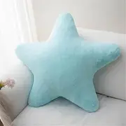 Cuddly Cushion Children's Star Cushion, Soft Fluffy Star Shape Decorative Cushion Sofa Cushion, Plush Cushion, Decorative Cushion for Girls and Boys, Home Bedroom Decoration (Blue, 40 cm)