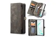 For Samsung Galaxy S20 Ultra, Wallet PU Leather Separable Flip Cover, Black