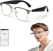 Yosugar Smart Translation Glasses with AI, Bluetooth Glasses for Men, HD Audio,Real-Time 110+ Language Translator, Voice Assistant,Hands-Free Music/Calls (Brown)
