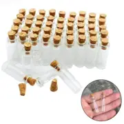 10pcs Mini Fancy Empty Glass Bottles Wishing with Corks Necklace Pendant DIY