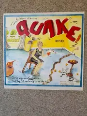 Quake! Brand Oranges Original Signed Crate Label Art Parody 23/120 Ventura