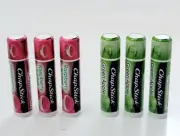 6 PACK CHAPSTICK Lip Moisturizer Raspberry Sorbet Green Apple Chapped LIPS Balm