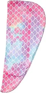 SOESFOUFU 2pcs Microfiber Hair Drying Towel Wrap for Mermaid Design Quick Drying Turban Soft Absorbent Hair Towel for Bathing