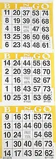 3 on Yellow Bingo Paper Cards - 1000 Sheets - 3000 Cards