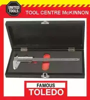 FAMOUS TOLEDO 322201 150mm ANALOGUE METRIC & IMPERIAL VERNIER CALIPER IN CASE