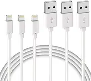 iPhone Charger, Quntis Lightning Cable 3Pack 1M USB to Lightning Cable Cord Certified Compatible with iPhone 14 13 12 11 Pro Max Xs XR X 8 Plus 7 Plus 6 Plus 5s SE iPad Pro iPod Airpods and More-White